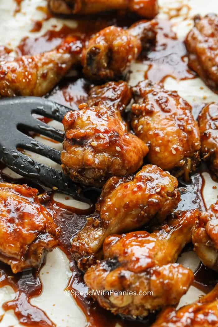 Honey Garlic Wings in sauce