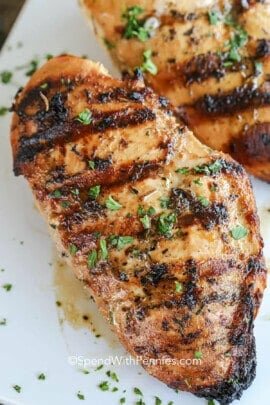 The Best Chicken Marinade on chicken