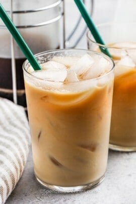 glasses of Vanilla Sweet Cream Cold Brew with straws