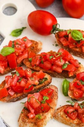 Bruschetta Recipe on bread