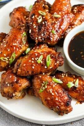 close up of Teriyaki Chicken Wings