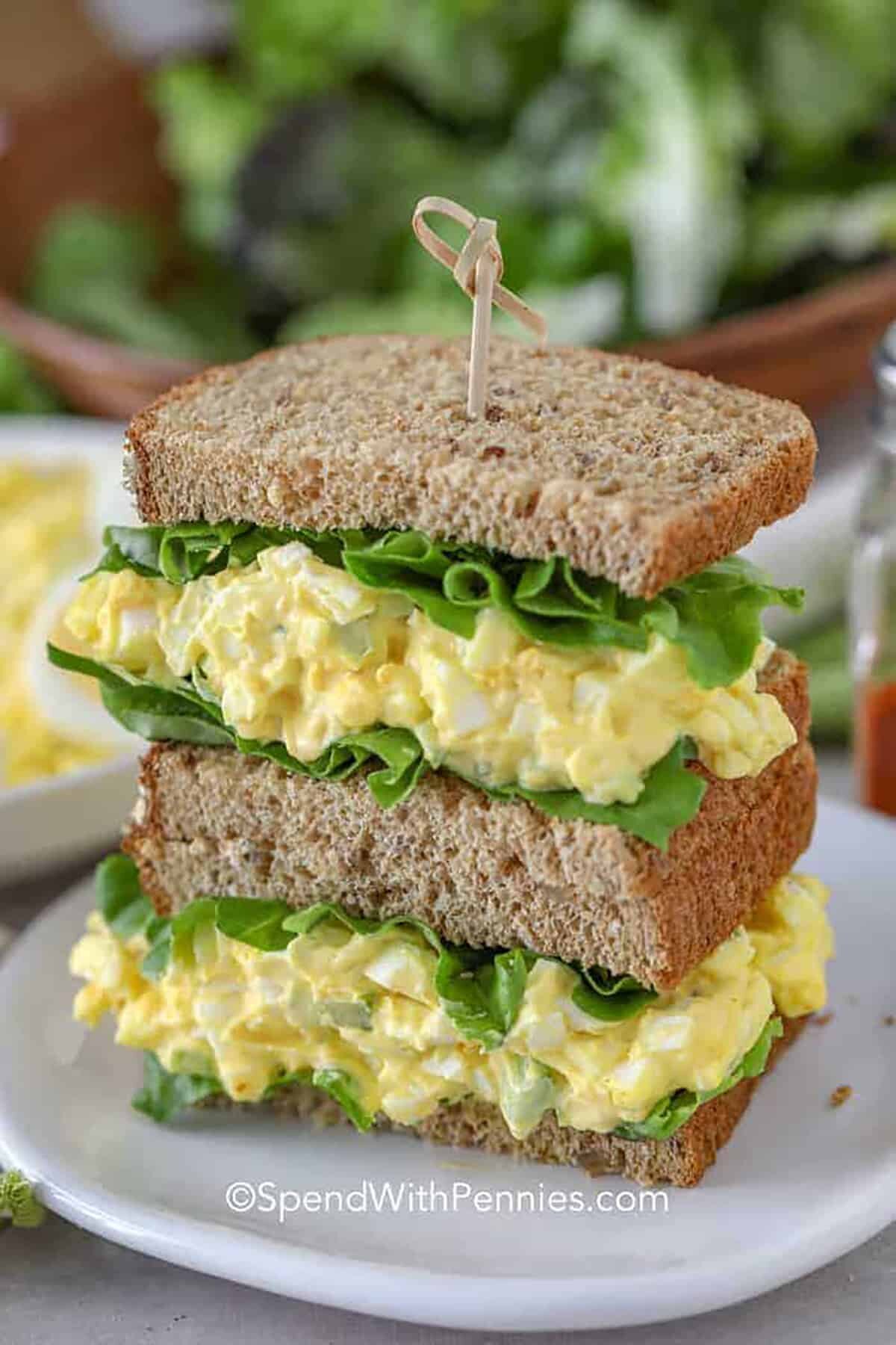 Egg Salad sandwich on a plate