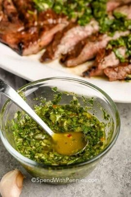 bowl of Chimichurri Sauce